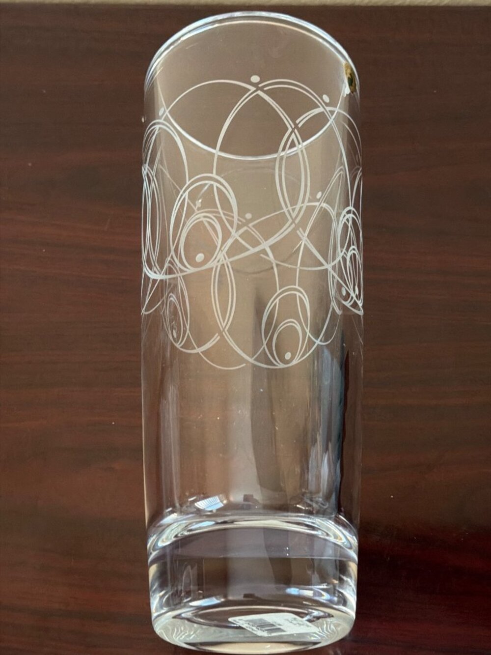 Waterford Crystal Ballet Icing 12" Vase Etched Swirl Clear Germany Retired